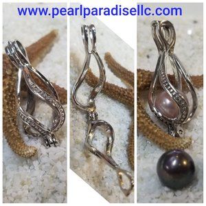 Twisted Teardrop Cage Pendant